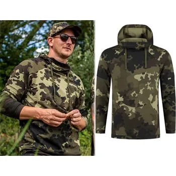 Rybářské oblečení KORDA LE Lightweight Hoodie Light Kamo Mikina vel.XXL