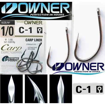 Rybářský háček Owner Háčky Carp Liner C-1 Cutting point č.1/0