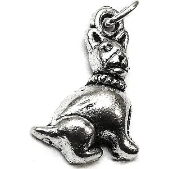 Přívěsek Stříbrný přívěsek pejsek - DN121 BF (Stříbrný přívěsek sedícího psa)