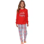 DN Nightwear Dívčí pyžamo Flow červené smile Velikost: 110/116