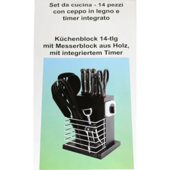 Kuchyňský nůž 14 dílná sada nožů, obraceček , stojanu , otvíráku a minutníku