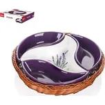Misky keramika 4ks v koši LAVENDER