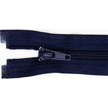 Zip Pro Háčkování Spirálový zip dělitelný 60 cm tmavě modrý