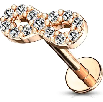 Piercing Šperky4U Piercing do brady - ležatá osmička 1,2 x 8 mm - LB1083-1208-RDC