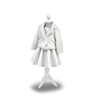 Dívčí kabát Dívčí luxusní kabátek bílá kožešinka MK29