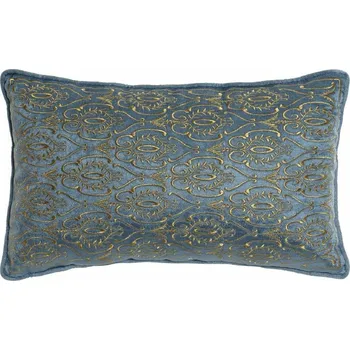 Polštář Polštářek DKD Home Decor Modrá Polyester Samet Zlatá (50 x 10 x 30 cm)