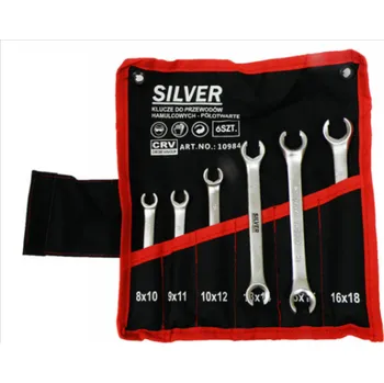 Autodílna Silver Klíče na převlečené matice, na opravu brzdového vedení 8-18 mm, 6ks