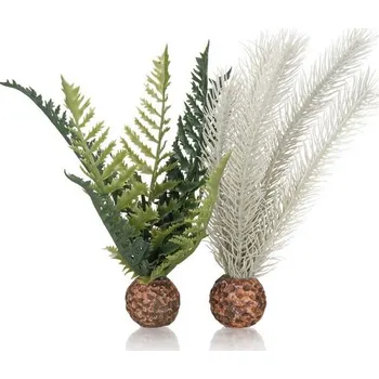 Dekorace do akvária biOrb Plastová rostlina - Thistle Fern šedá/zelená S