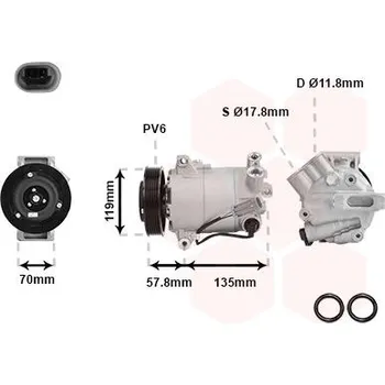 Kompresor klimatizace Kompresor, klimatizace VAN WEZEL 3700K496