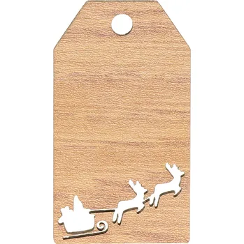 Vánoční dekorace Naše galanterie Štítek k označení dub 9