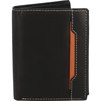 Peněženka Trendová pánská kožená peněženka Mluko, černá - koňaková