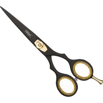 Eurostil 04501 Matt Black Scissors Razor Edge - nůžky na klasický střih, 5,5&quot;