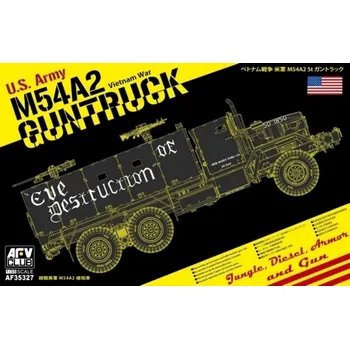 Plastikový model AFV Club 1/35 M54A2 5-ton Gun truck Eve of Destruction