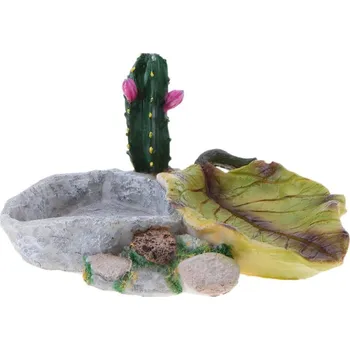 Miska terarijní - dvojitá s kaktusem (x)