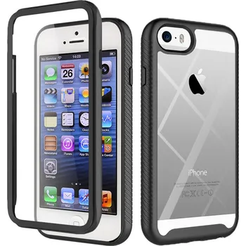 Pouzdro na mobilní telefon Pouzdro iPhone 5 / 5E / SE 2022 Techsuit - Defense360 Pro + ochrana obrazovky, černé