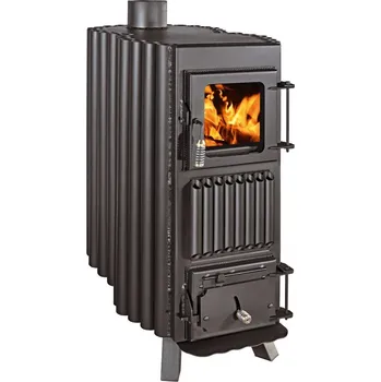 Krbová kamna Vlna 6 prosklená, Kora - horní vývod