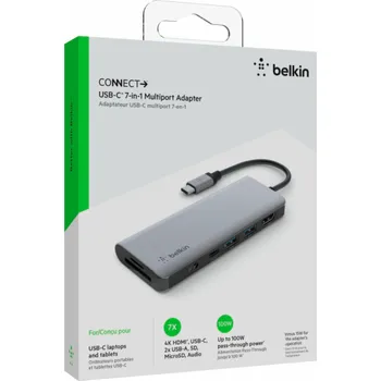 Belkin CONNECT USB-C 7v1 Multiport adaptér AVC009btSGY