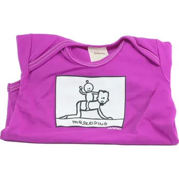 Kojenecký body Dětské body Mayaka s dlouhým rukávem Horseriding - růžové Vhodné pro věk 6-12 měsíců - VÝPRODEJ