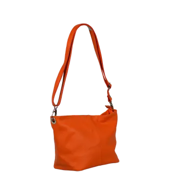 NovaKabelka.cz Kožená italská crossbody kabelka Batilda Arancione Chiaro