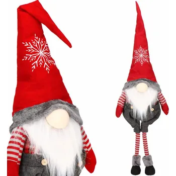 Vánoční dekorace Springos CA0686 Skřítek Gnom s dlouhýma nohama 110 cm