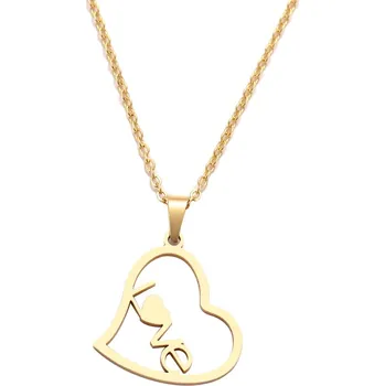 Náhrdelník Náhrdelník srdce love - zlatý