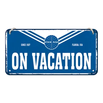 Plechová cedule Nostalgic Art Plechová Cedule Pan Am On Vacation