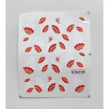 Vodolepky na zdobení nehtů - Květy BLE190