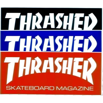 Samolepicí dekorace na vozidlo Samolepka THRASHER "LOGO" 9,5 cm Barva: Modrá