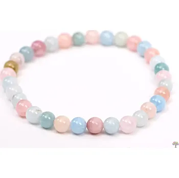 Náramek Magieprirody.cz Náramek Morganit - 6 mm kuličky #379 - Beryl růžový smaragd - z přírodních kamenů