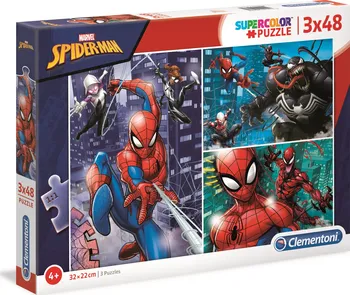 Puzzle Clementoni Supercolor Spider-Man 3x 48 dílků