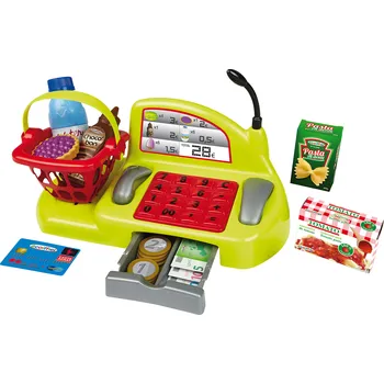 Hra na obchod ecoiffier 1230 dětská pokladna + příslušenství 24 ks