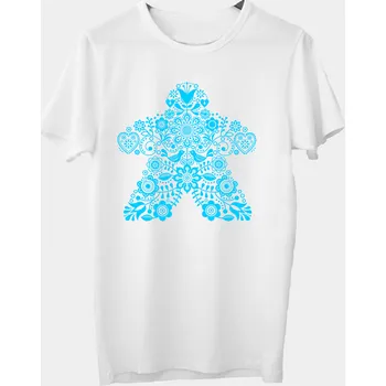 Příslušenství k deskovým hrám Mr. Meeple Tričko s herním motivem - Scandinavian Meeple - bílé - Unisex S