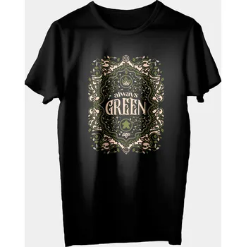 Příslušenství k deskovým hrám Mr. Meeple Tričko s herním motivem - Always Green - černé - Unisex S