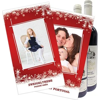 Speciální papír Vánoční etiketa na červené víno (Etiketa)