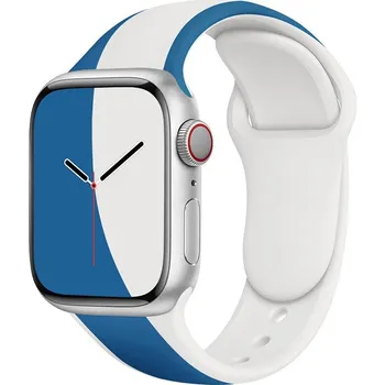 Řemínek na hodinky AW Proužek - řemínek na Apple Watch - Modro-bílý Šířka uchycení řemínku: 38/40/41/42mm, Barva: Modro-bílý IR-AWDBS07