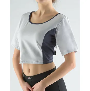Gina Top krátký rukáv 97012P šedobílá L