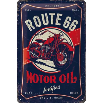Plechová cedule Nostalgic Art Plechová Cedule Route 66 Motor Oil