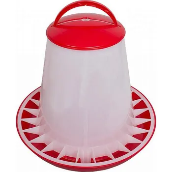 krmítko pro hospodářská zvířata Krmítko pro kuřata tubusové červeno-bílé 1 kg
