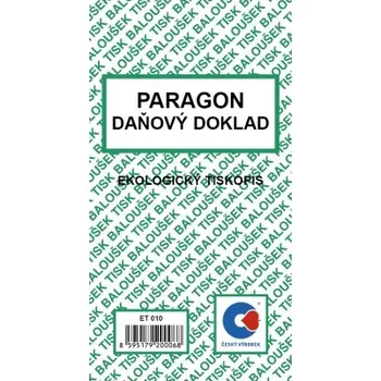 Tiskopis Paragon - daňový doklad nepropisující formulář