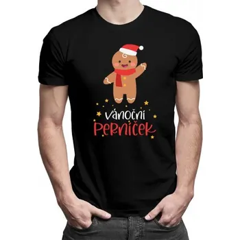 Žertovný předmět Vánoční perníček verze 3 - pánské tričko s potiskem- Tričkový.cz