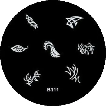 Přípravek na nehty Razítkovací destička na nehty – ORNAMENTY B111 (Kovová destička na razítkování nehtů)