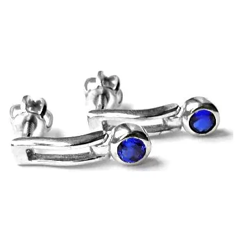 Náušnice Stříbrné náušnice zirkon spinel- VE116 (Stříbrné náušnice se spinely)