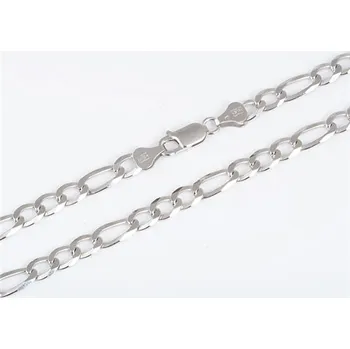 Řetízek Pánský stříbrný řetízek figaro 3+1 60514F 60 cm + dárek zdarma