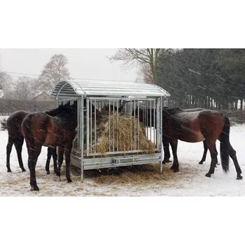 Krmivo pro koně Krmelec hranatý pro koně se střechou Krmelec pro koně 2x2 m 12 míst