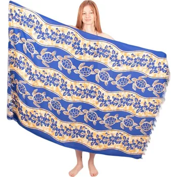 Šátek Sarong / pareo / plážový šátek Turtles in stream Blue, Sittar.cz