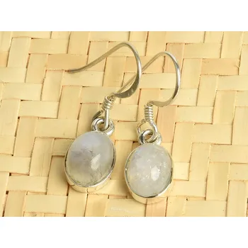 Náušnice Náušnice měsíční kámen oválné (Ag 925/1000)