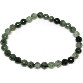 Náramek Náramek z křišťálu s aktinolitem 6mm