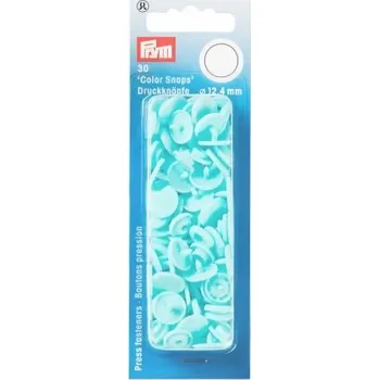 plastové patentky PRYM světlý tyrkys 30ks