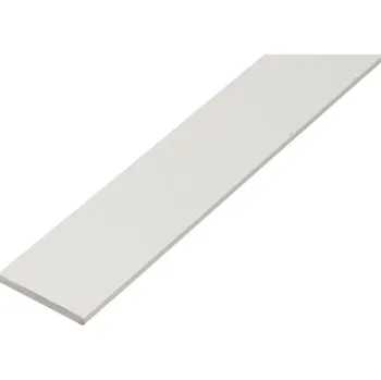 Stavební profil ALBERTS Profil plochý PVC, 30 x 2,0 mm / 2 m, bílý