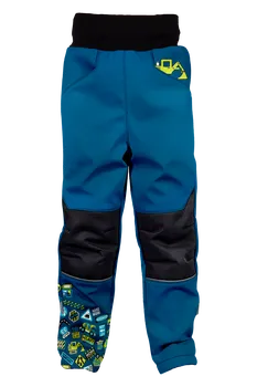 Chlapecké kalhoty WAMU Softshellové kalhoty zateplené bagr/modré 86-92